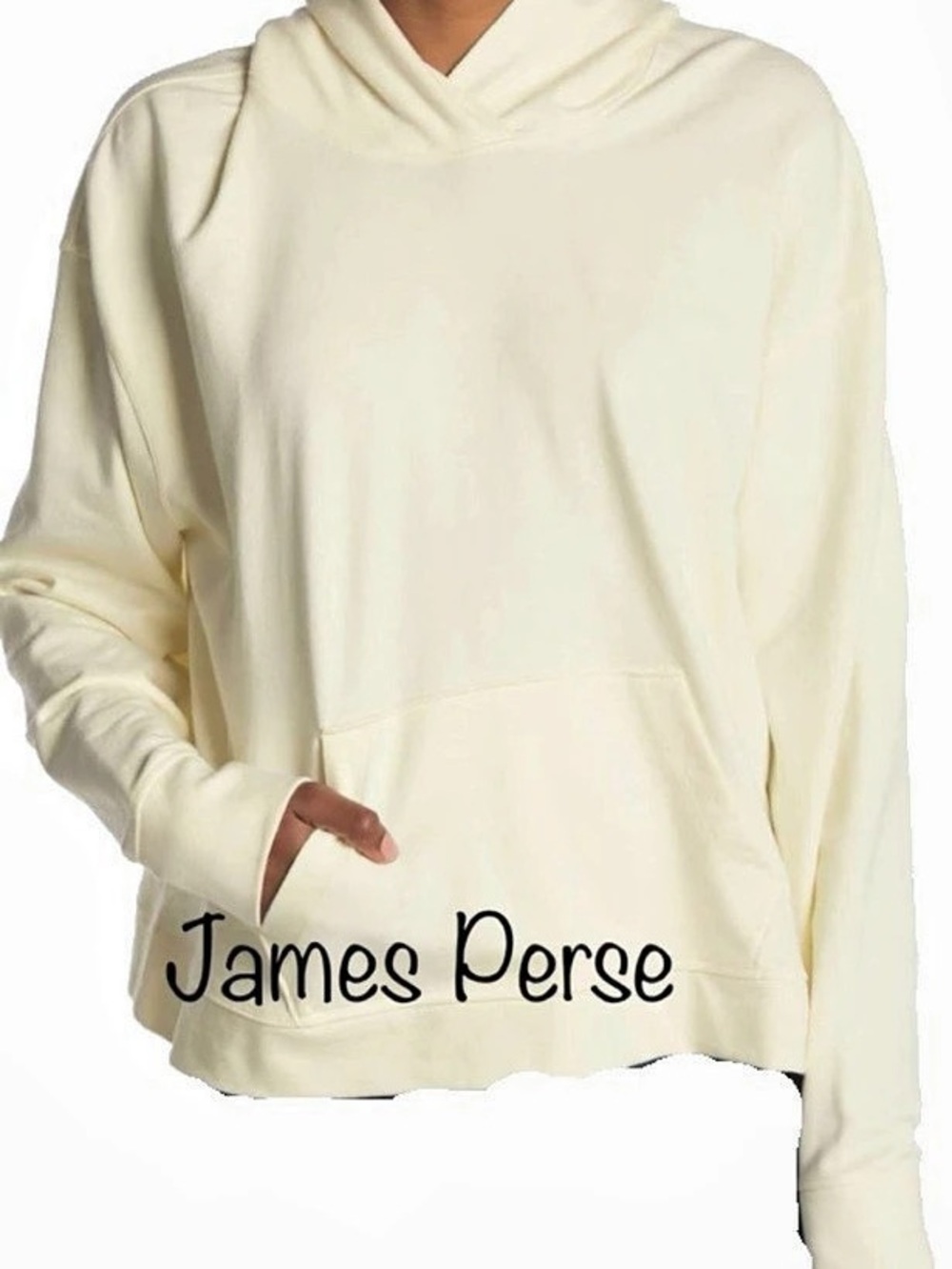 James Perse Women's Cream Pullover Hoodie Sz 1, Sm ~ Like New!